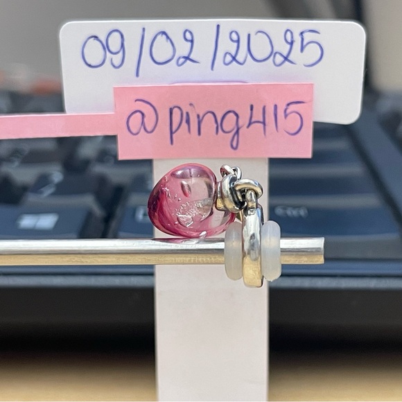 Pandora Potion heart pink Murano dangle - Picture 6 of 16